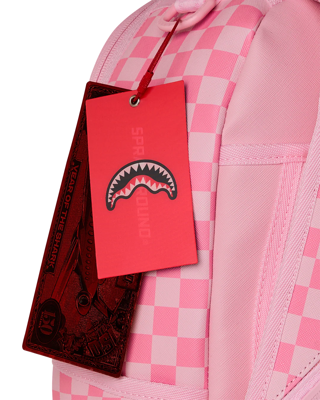 PINK SHARKS IN PARIS PATCH BACKPACK - Image 9