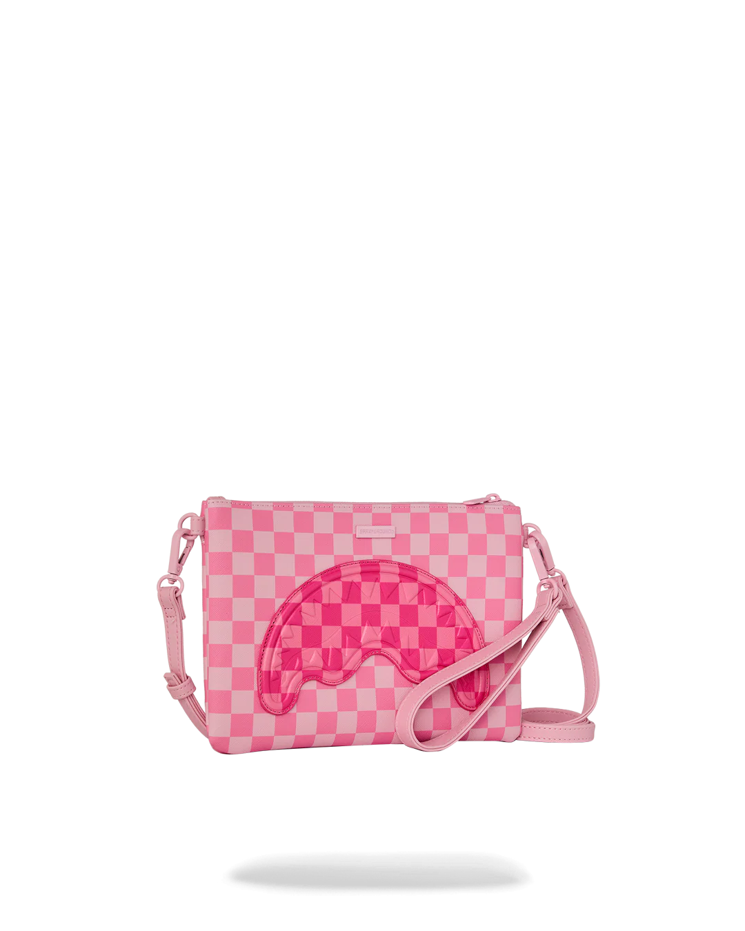 PINK SHARKS IN PARIS PATCH CROSSOVER CLUTCH - Image 2