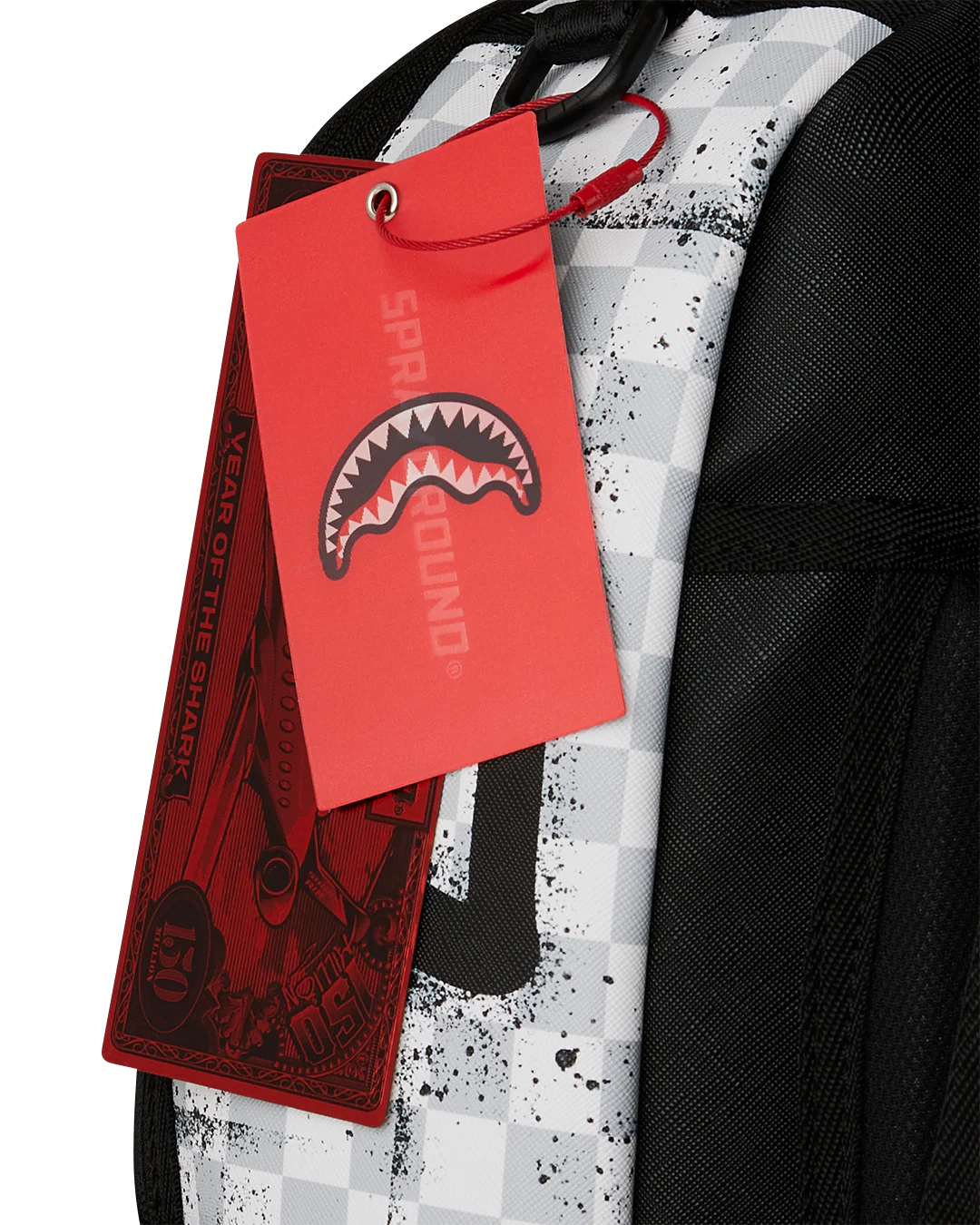 RED STENCIL SHARK BACKPACK - Image 9
