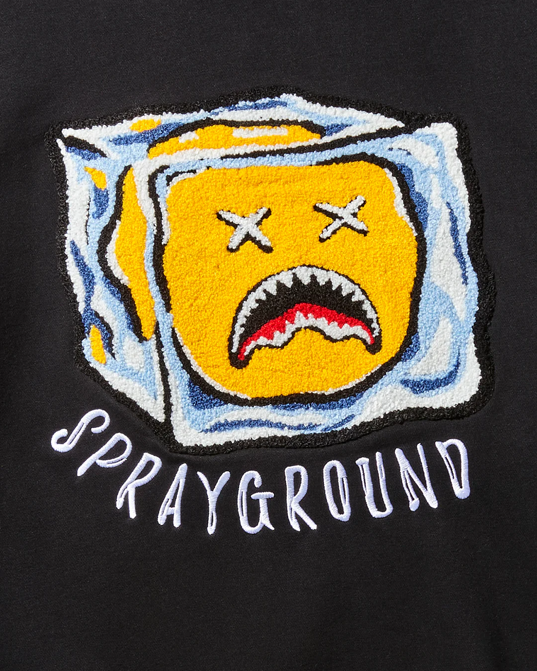 SG CHENILLE SMILEY CREW NECK PULLOVER BLACK - Image 3