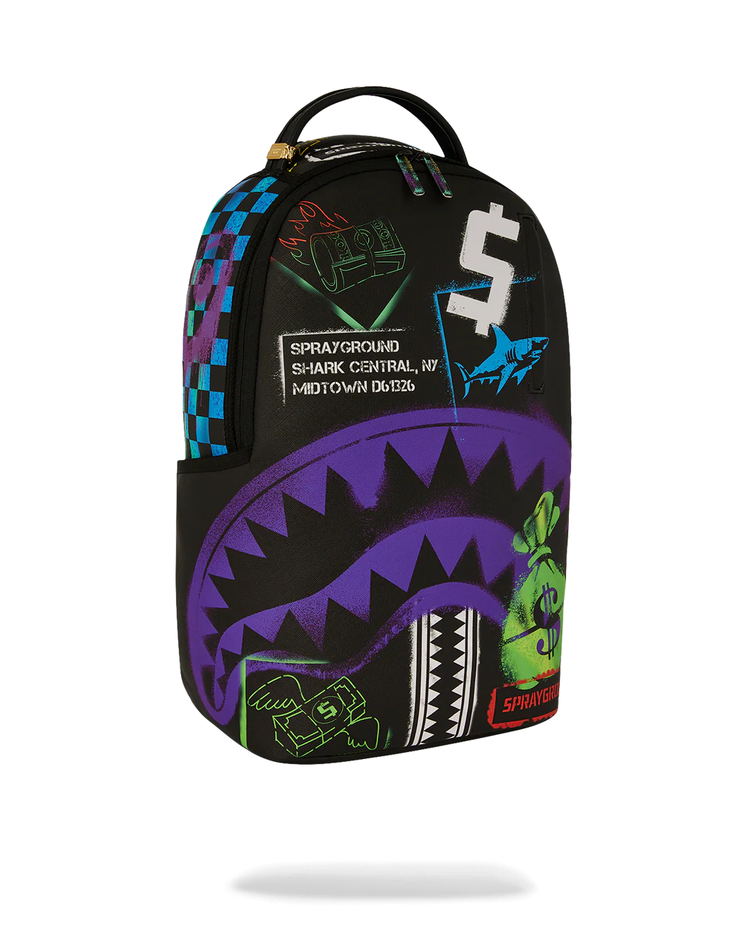 SHARK CENTRAL STENCILS BLACK DLXSV BACKPACK - Image 2