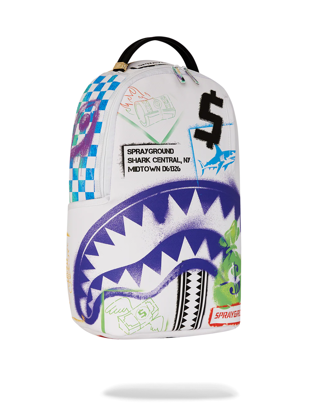 SHARK CENTRAL STENCILS WHITE DLXSV BACKPACK - Image 2