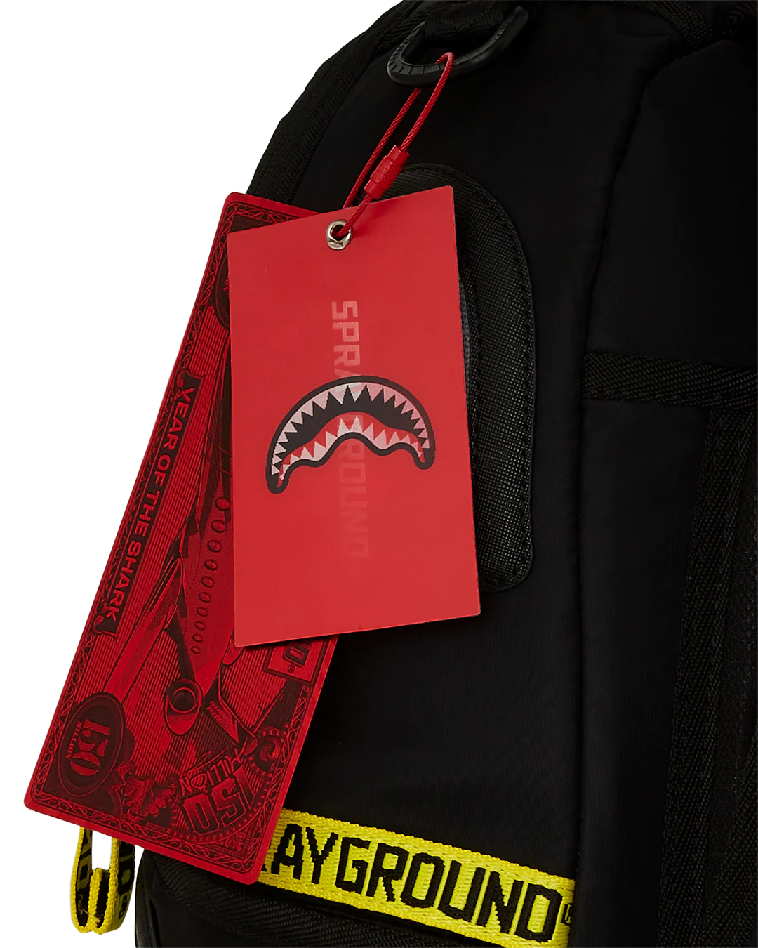 SHARK CENTRAL YELLOW TAPE DLX SATIN BACKPACK - Image 9