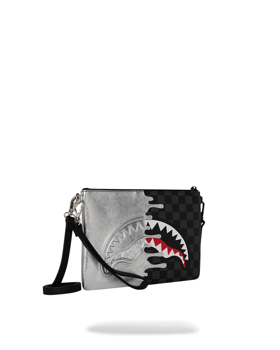 SILVER SIDE DRIP CROSSOVER CLUTCH - Image 2