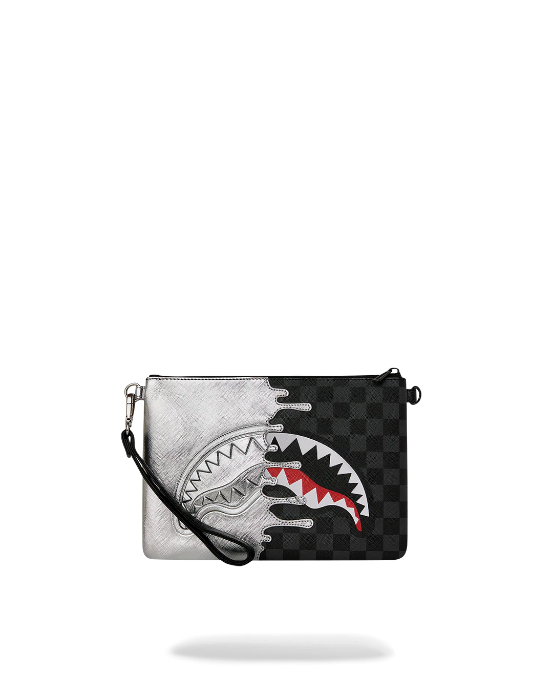 SILVER SIDE DRIP CROSSOVER CLUTCH - Image 3
