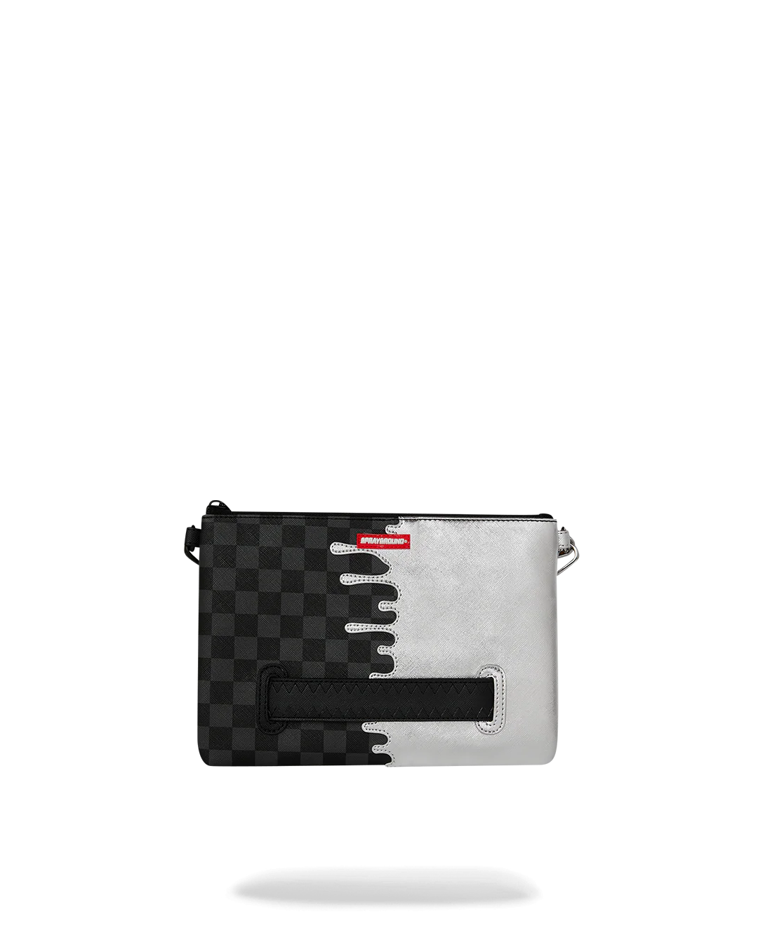 SILVER SIDE DRIP CROSSOVER CLUTCH - Image 4