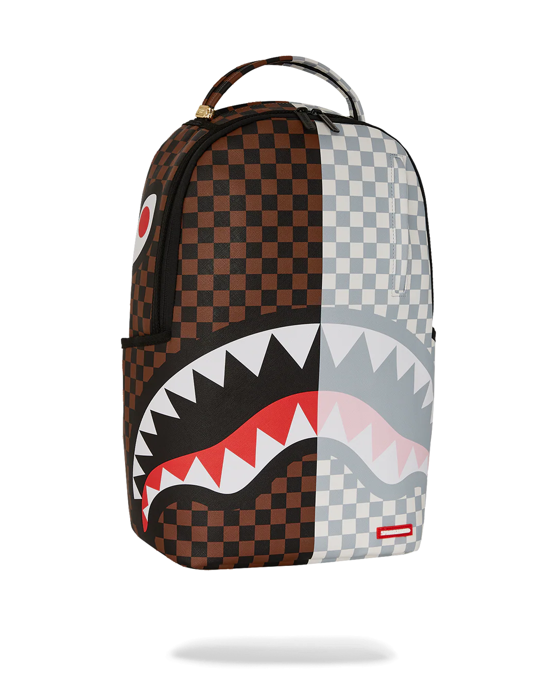 SPLIT BROWN AND CREAM CHECK DLXV BACKPACK - Image 2