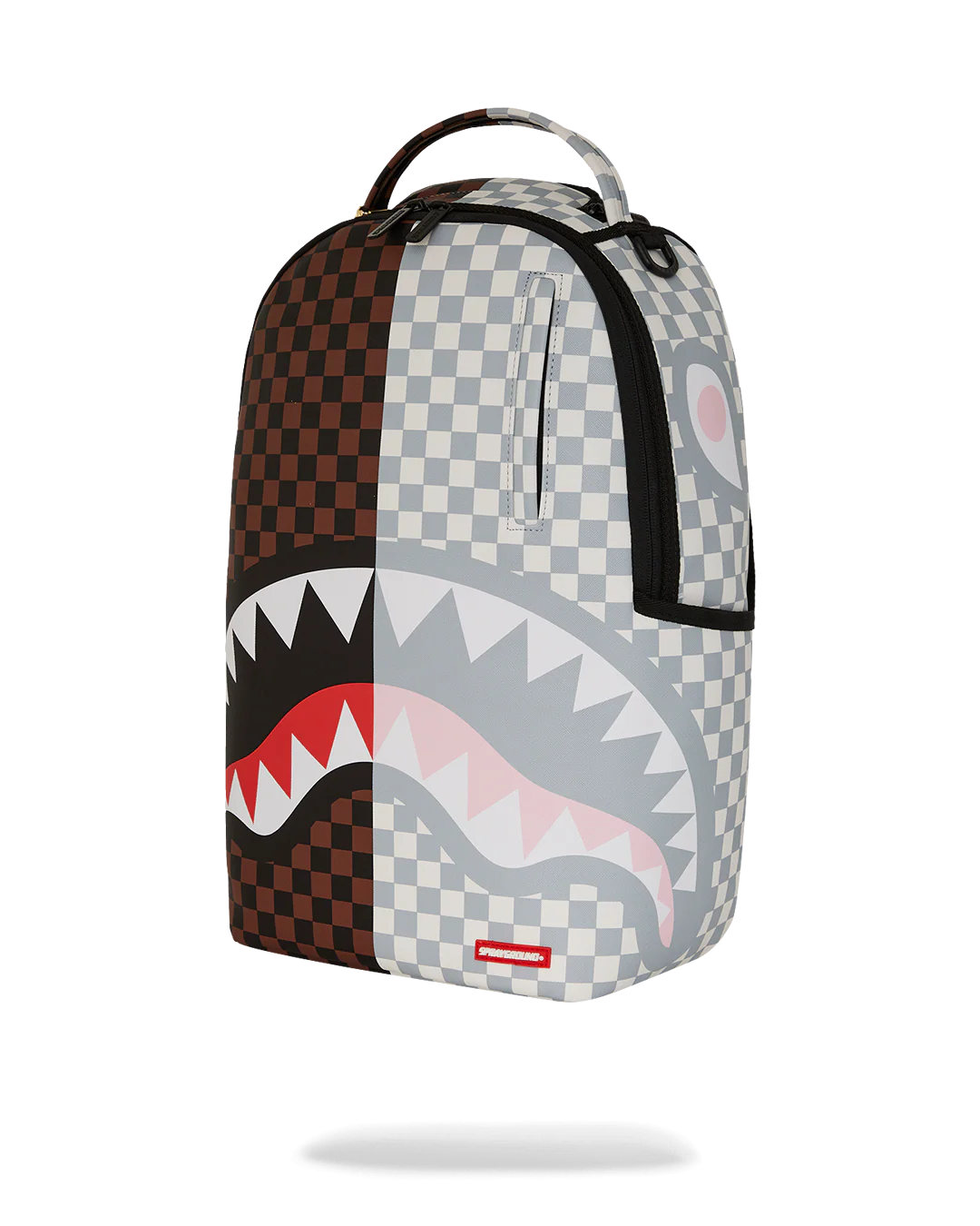 SPLIT BROWN AND CREAM CHECK DLXV BACKPACK - Image 5