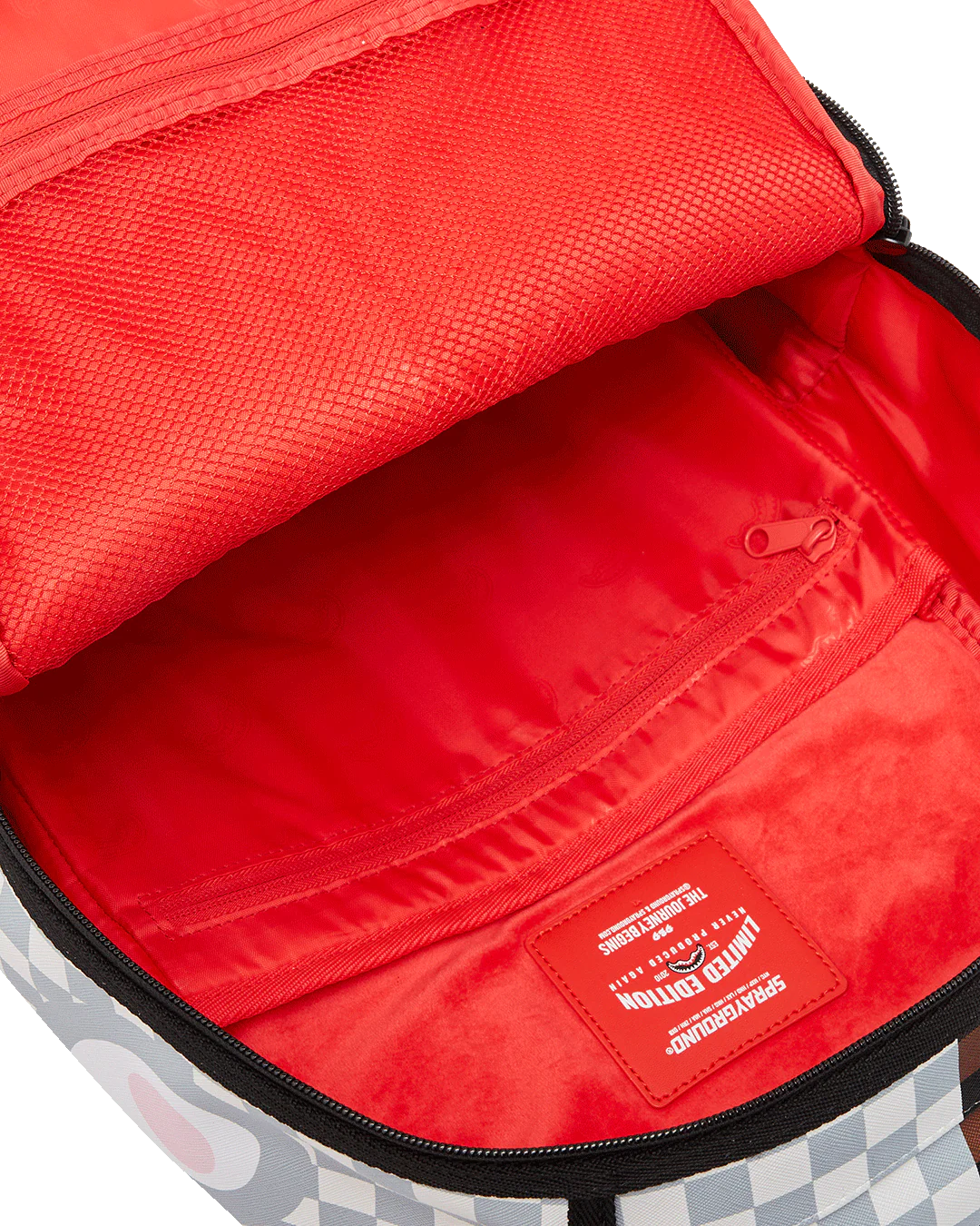 SPLIT BROWN AND CREAM CHECK DLXV BACKPACK - Image 8