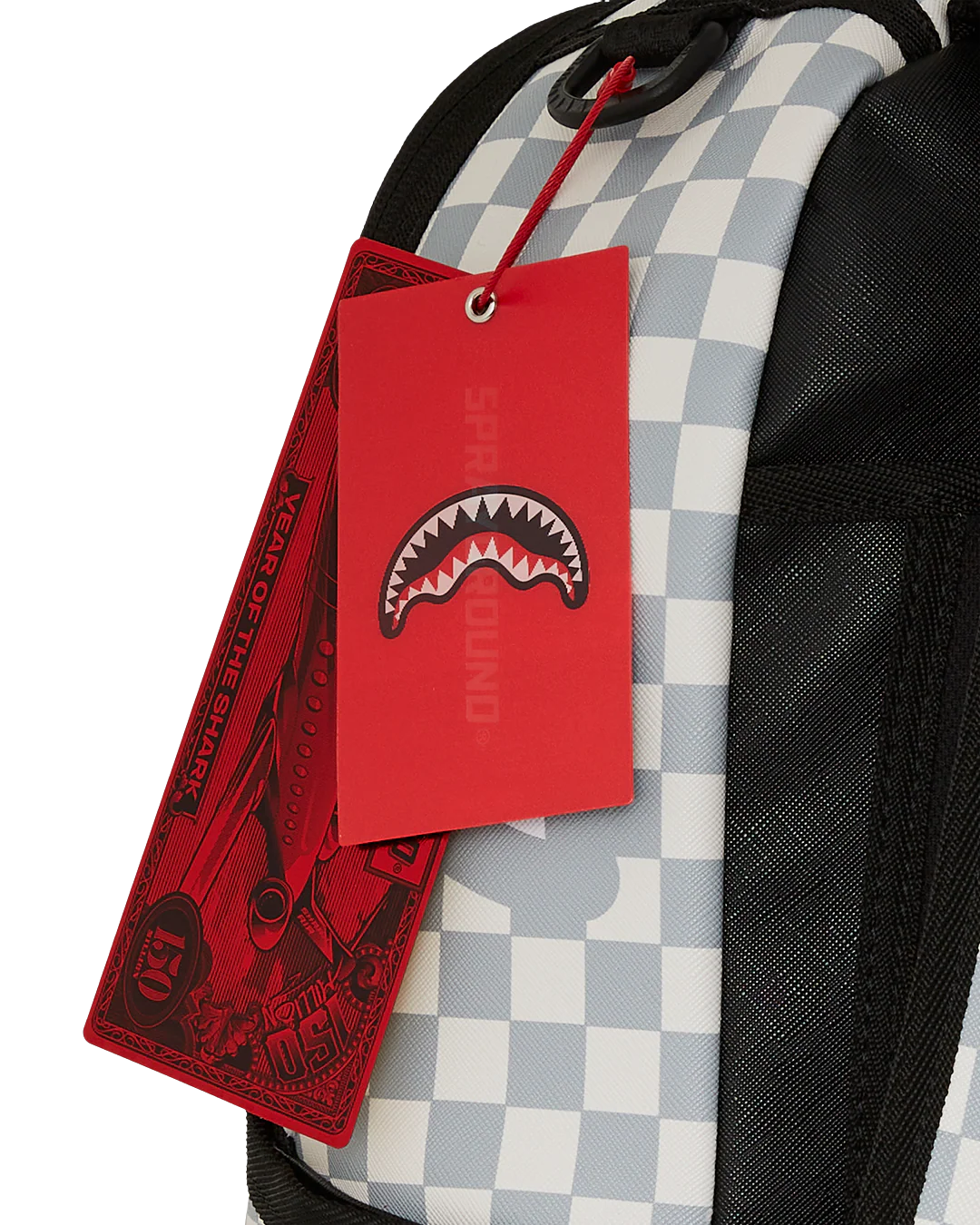 SPLIT BROWN AND CREAM CHECK DLXV BACKPACK - Image 9